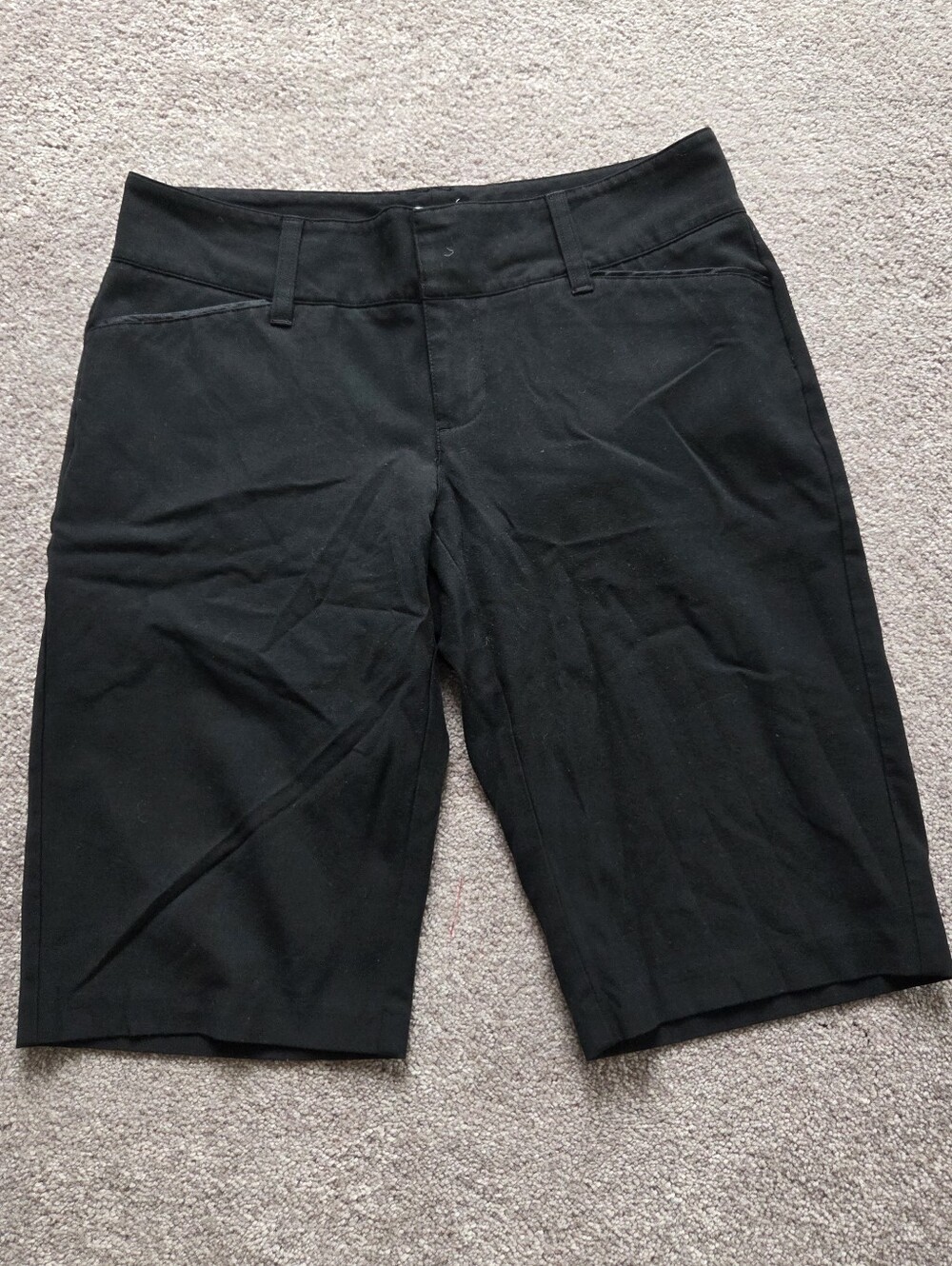 Old Navy Black Stretchy Low Rise Bermuda Shorts